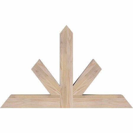 Ekena Millwork Saratoga Smooth Timber Gable Bracket, Douglas Fir, 36"W x 23"H x 3 1/2"D x 3 1/2"F, 15/12 Pitch GBW036X23X0404SAR00SDF